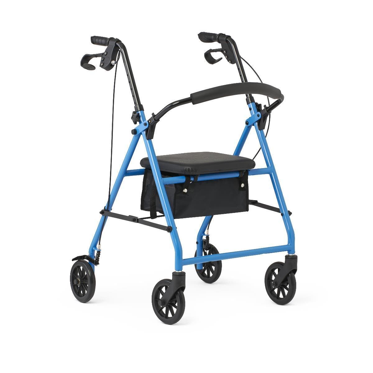 Medline Standard Steel Folding Rollator Adult Rolling Walker - Senior.com Rollators